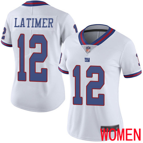 Women New York Giants #12 Cody Latimer Limited White Rush Vapor Untouchable Football NFL Jersey->new york giants->NFL Jersey